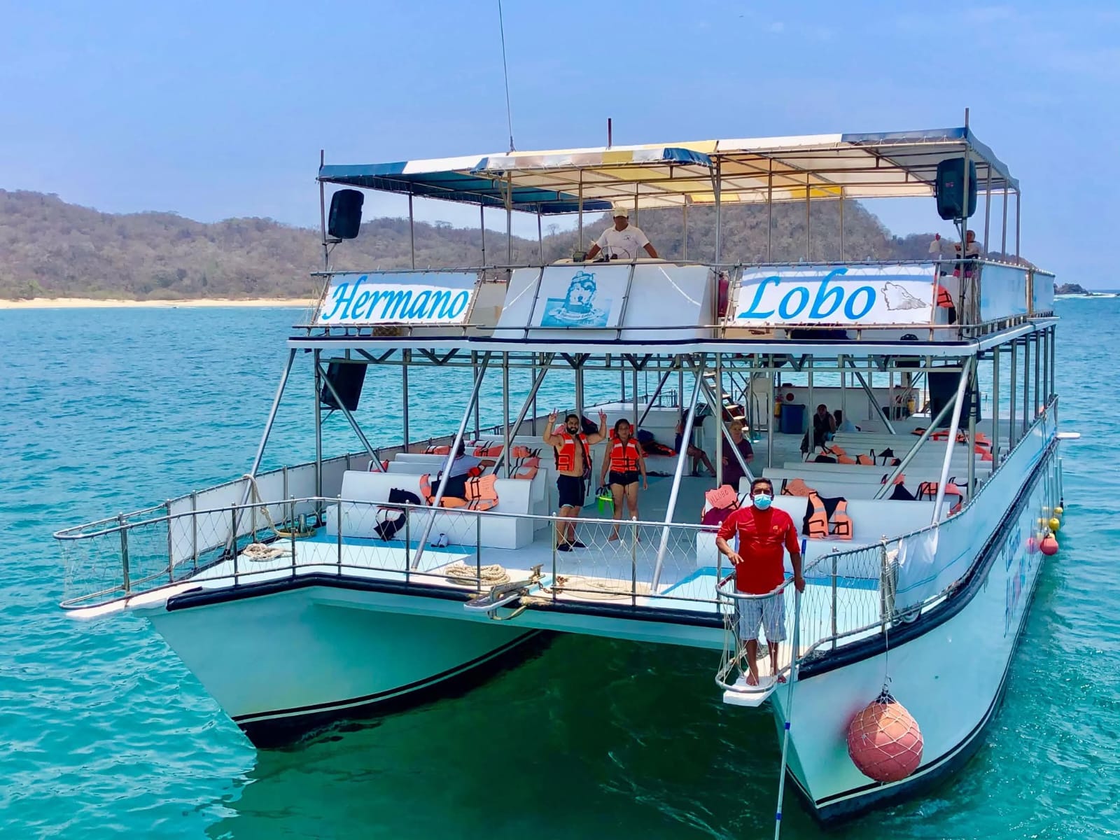 Grupo disfrutando el viaje